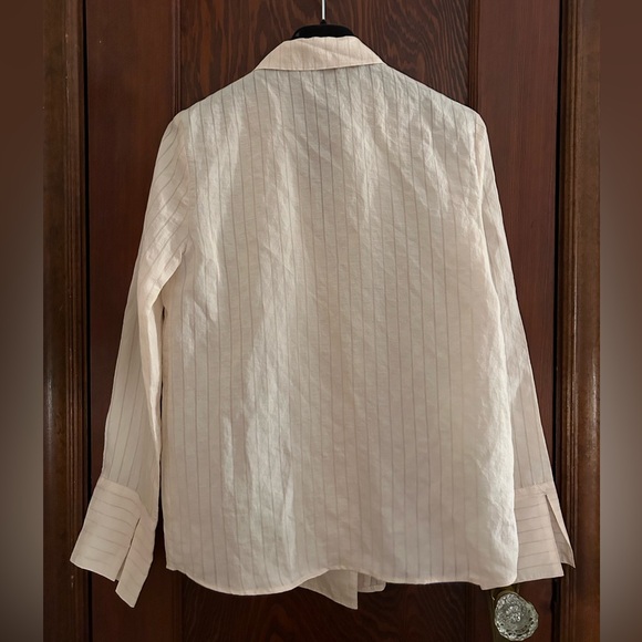 Double Breasted Pinstripe Mango Shirt XS - Picture 2 of 5